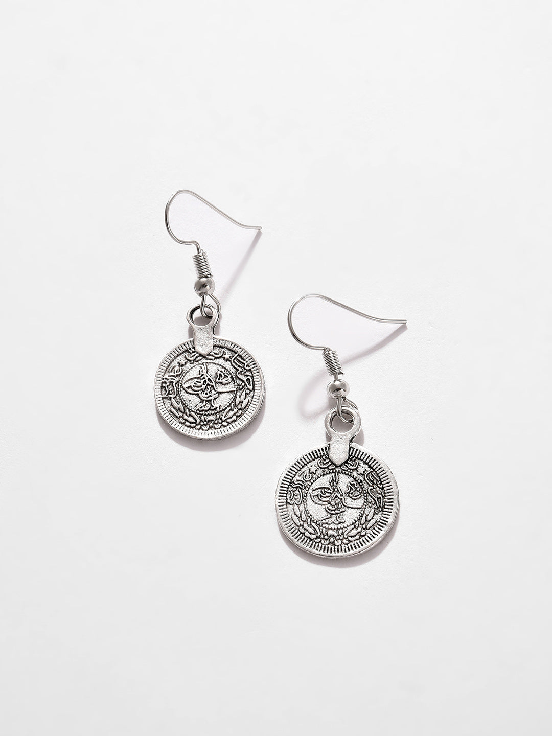 Silver Plated Designer Stone Necklace And Earring Set