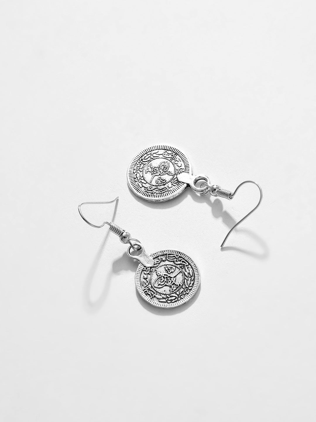 Silver Plated Designer Stone Necklace And Earring Set