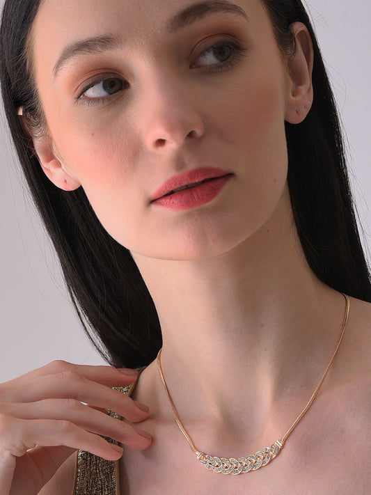 Gold Plated Designer Stone Necklace
