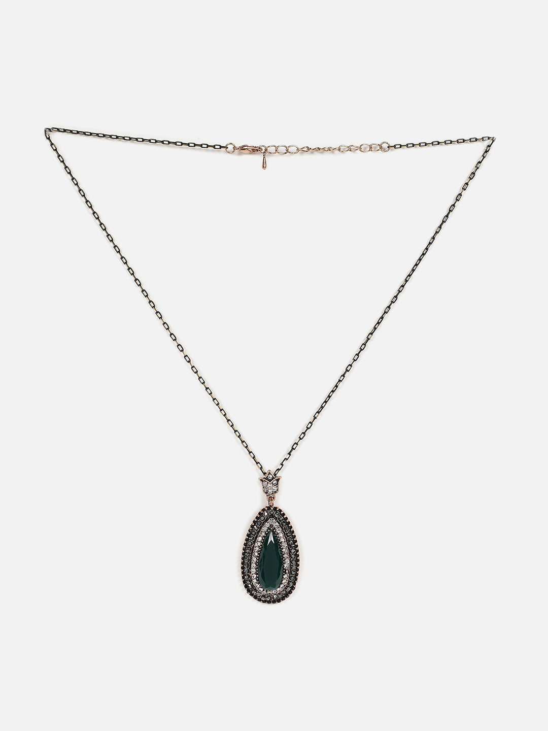 Gold Plated Designer Stone Necklace And Earring Set