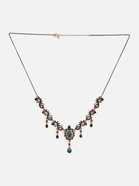 Gold Plated Designer Stone Necklace