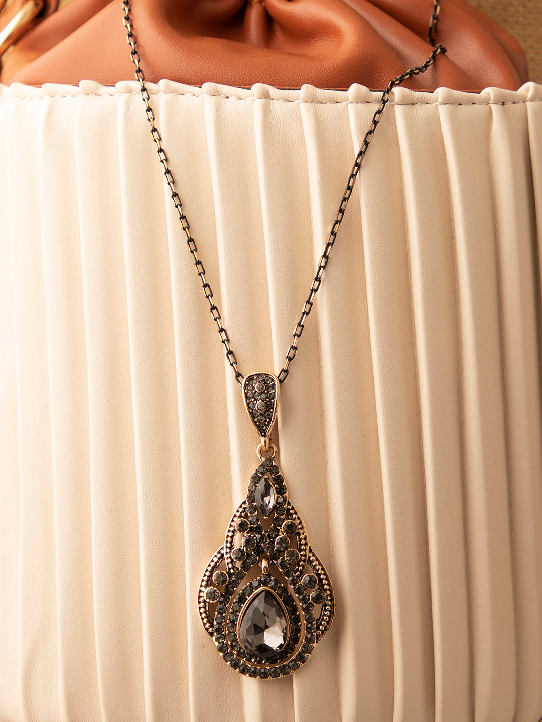 Gold Plated Designer Stone Necklace
