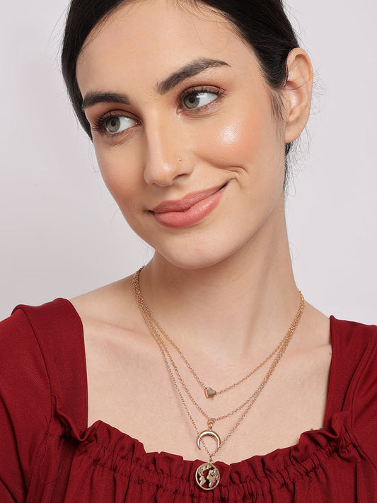 Trendy Gold Plated Chain Set