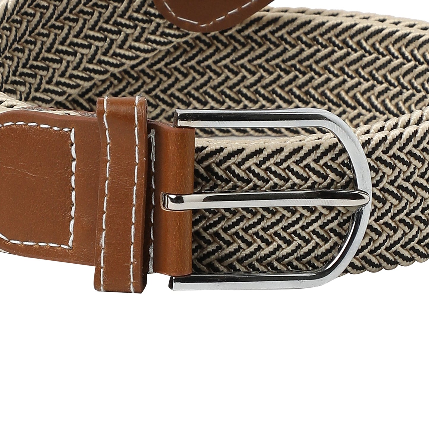 Brown Braided Casual Nylon Belt