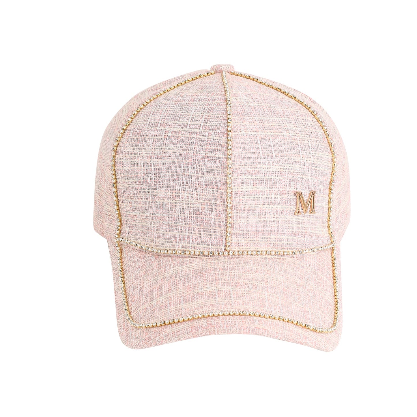 Beige Textured Baseball Cap