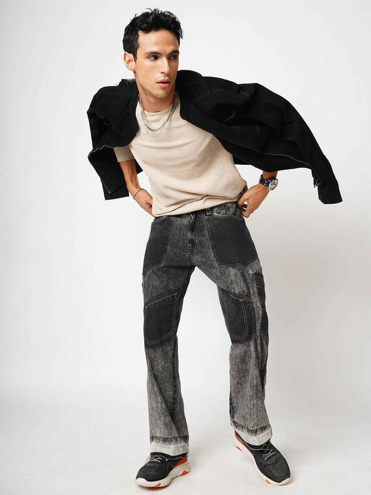 Men's Gray Scale Straight Fit B5IVE