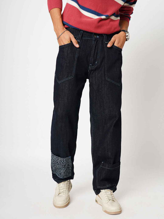 Men's Sketchy Blues Baggy Fit Jeans B5IVE