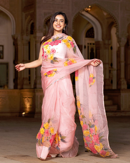 Blush & Blossom-tale Saree