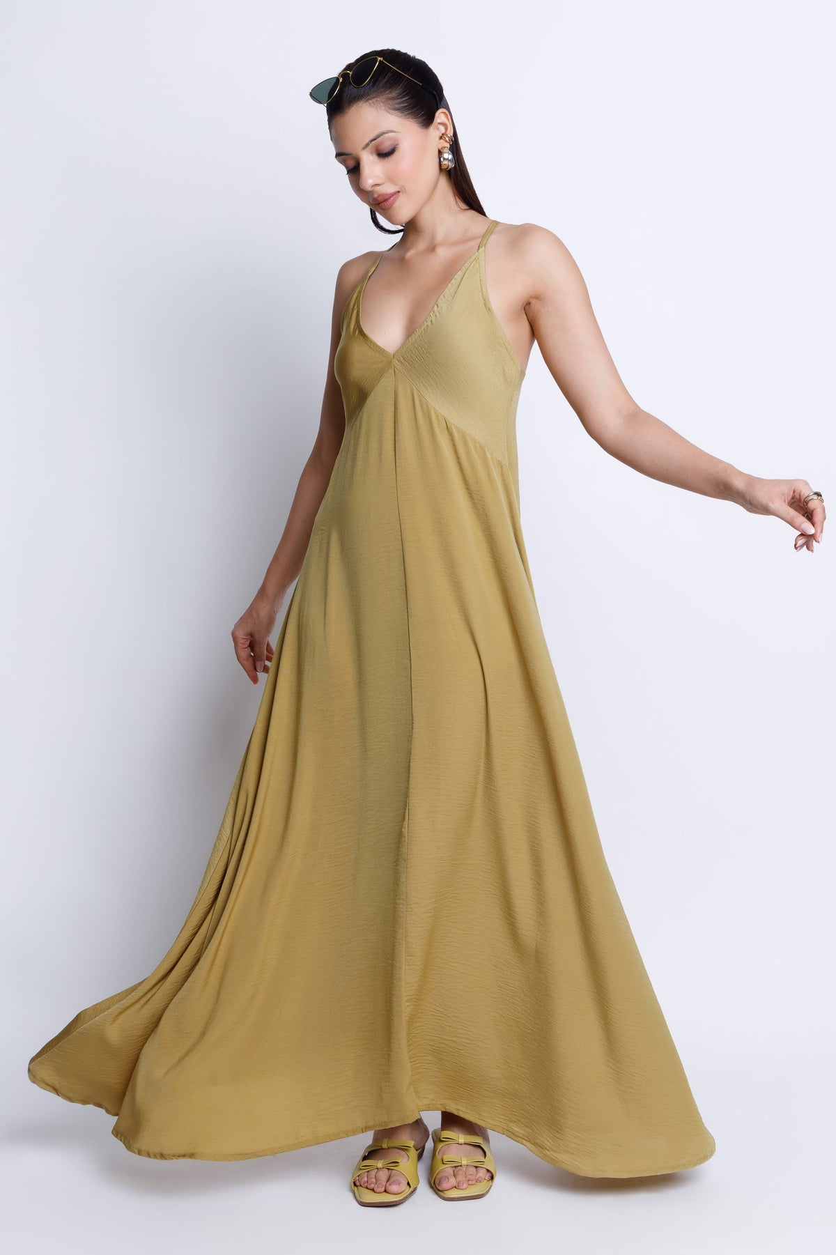 Strappy V-Neck Midi