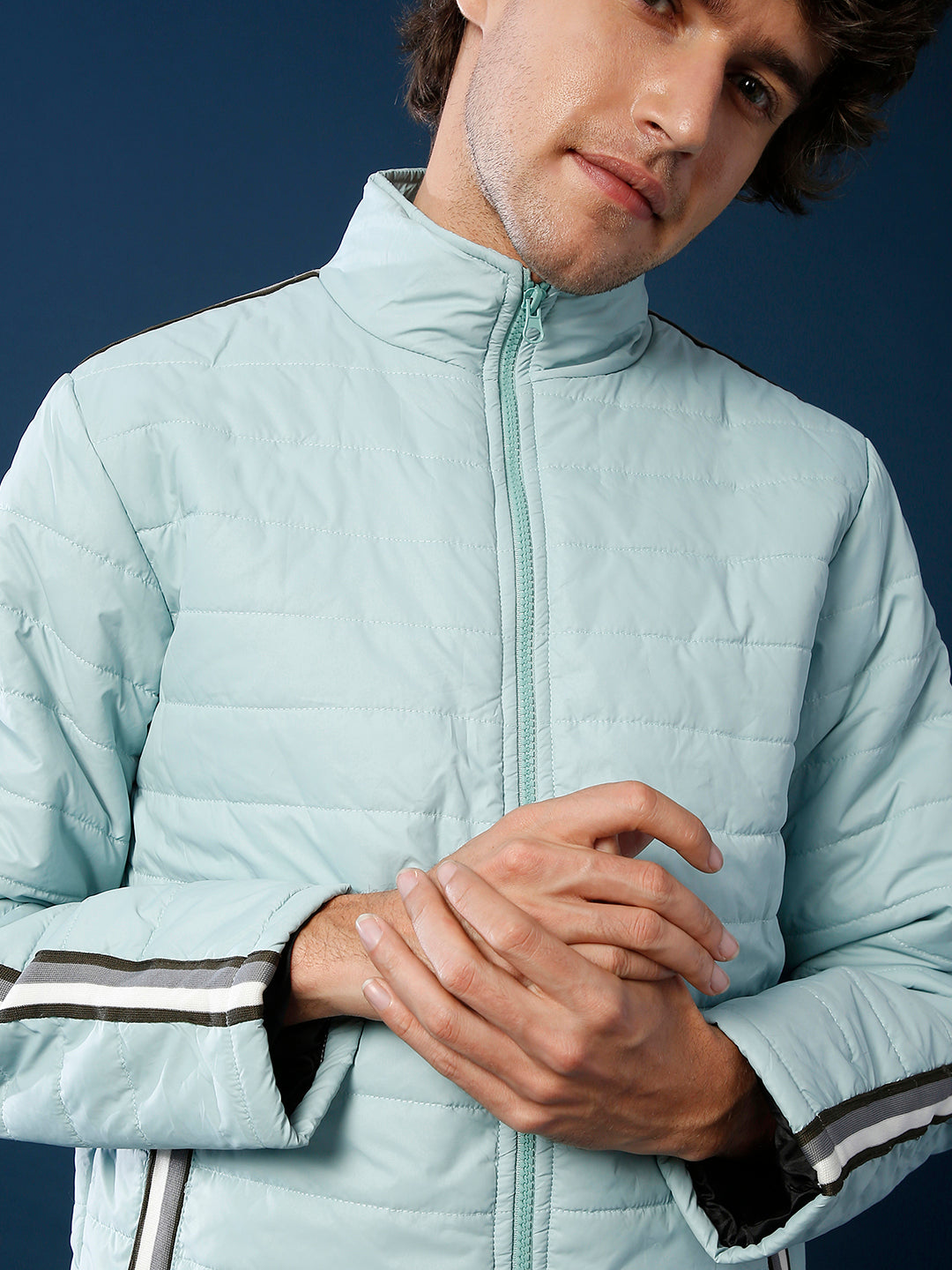 High Neck Quilted Jacket