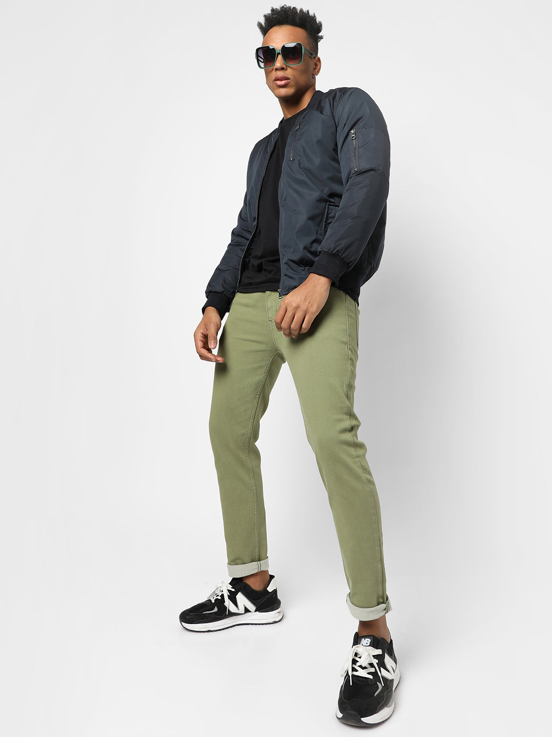 Zip-Front Puffer Jacket With Ribbed Hem