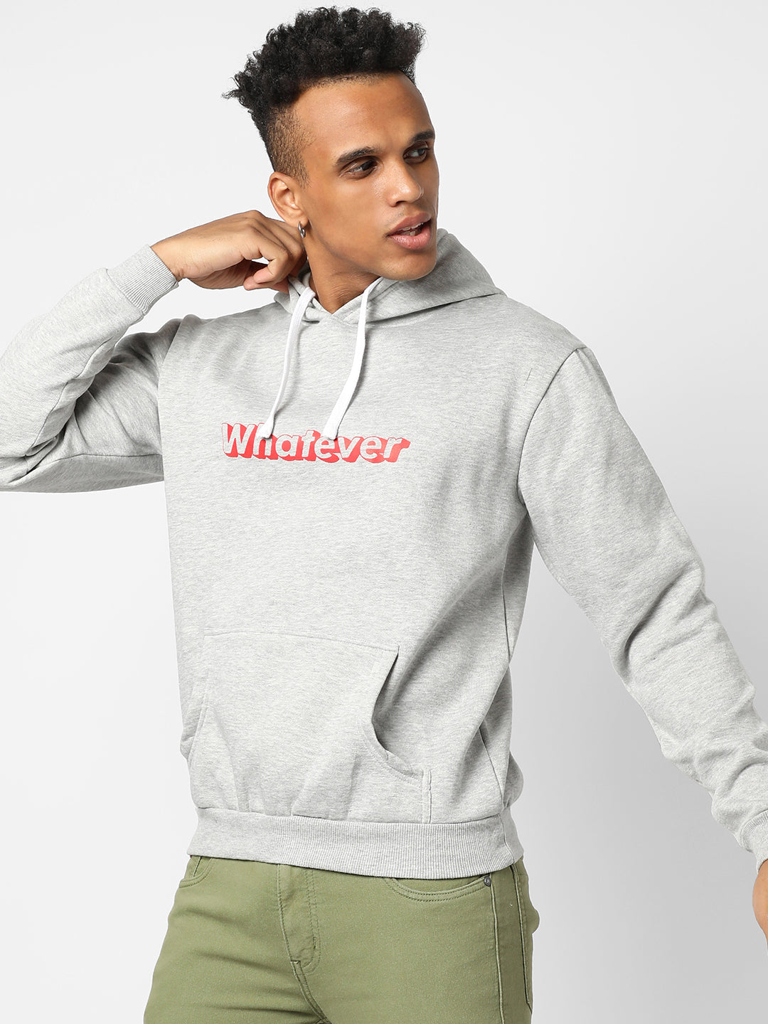 Whatever Hoodie With Kangaroo Pocket