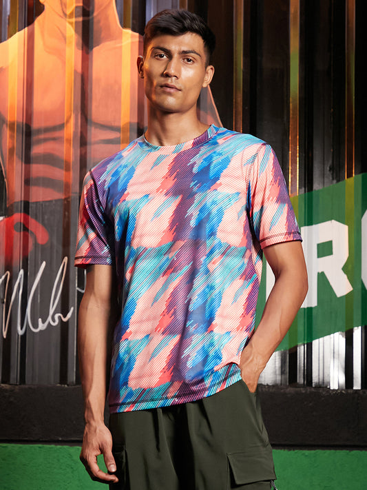 Vertical Abstract Activewear T-Shirt