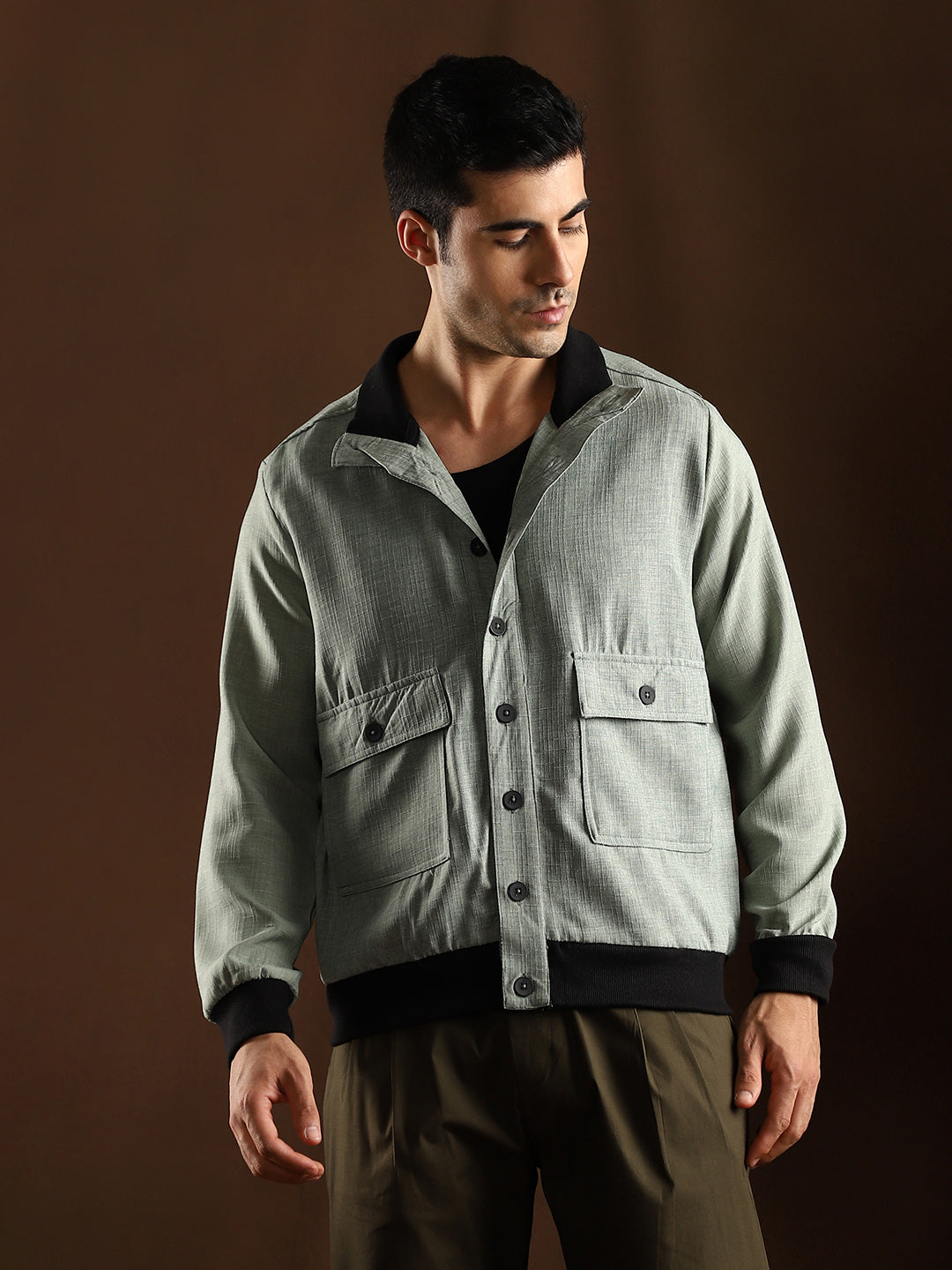 Tactile-Utility Bomber Jacket