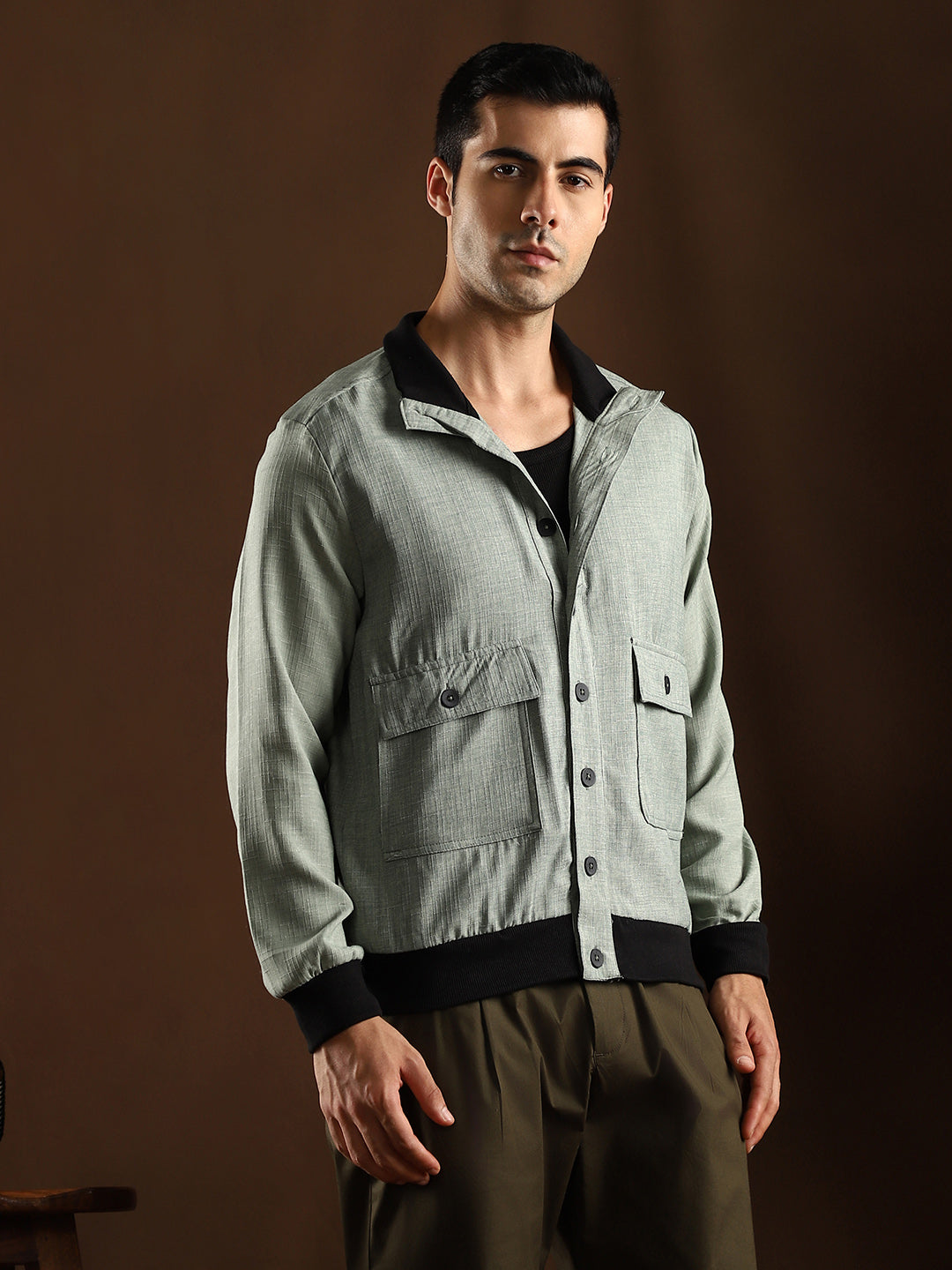 Tactile-Utility Bomber Jacket