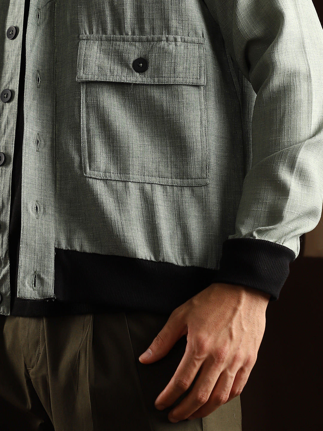 Tactile-Utility Bomber Jacket