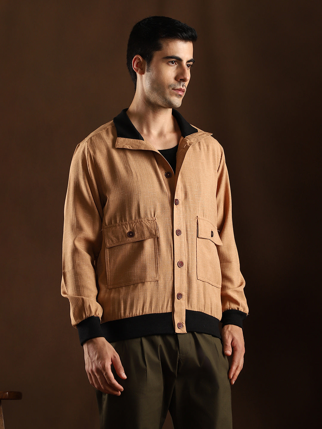 Tactile-Utility Bomber Jacket