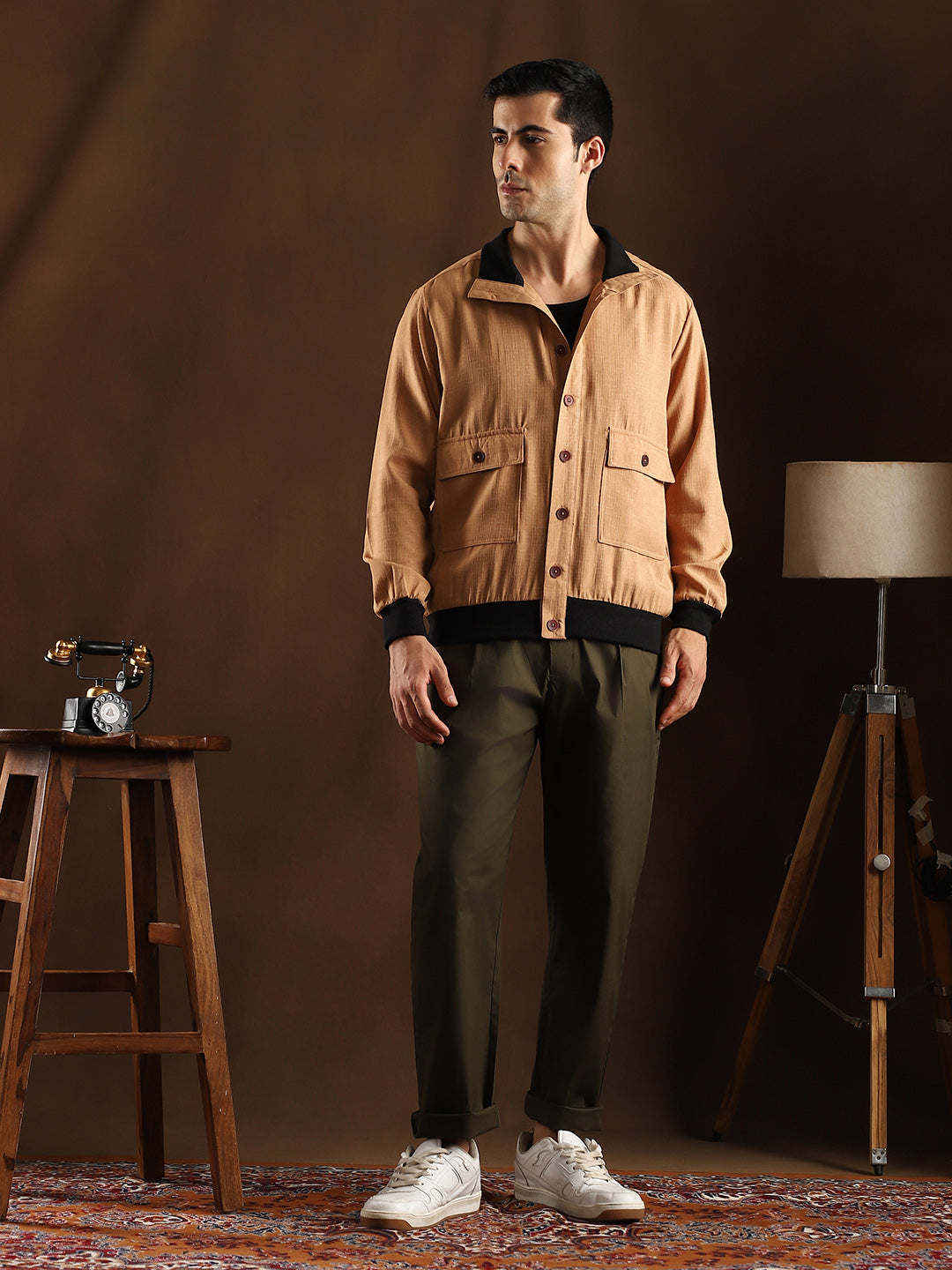 Tactile-Utility Bomber Jacket