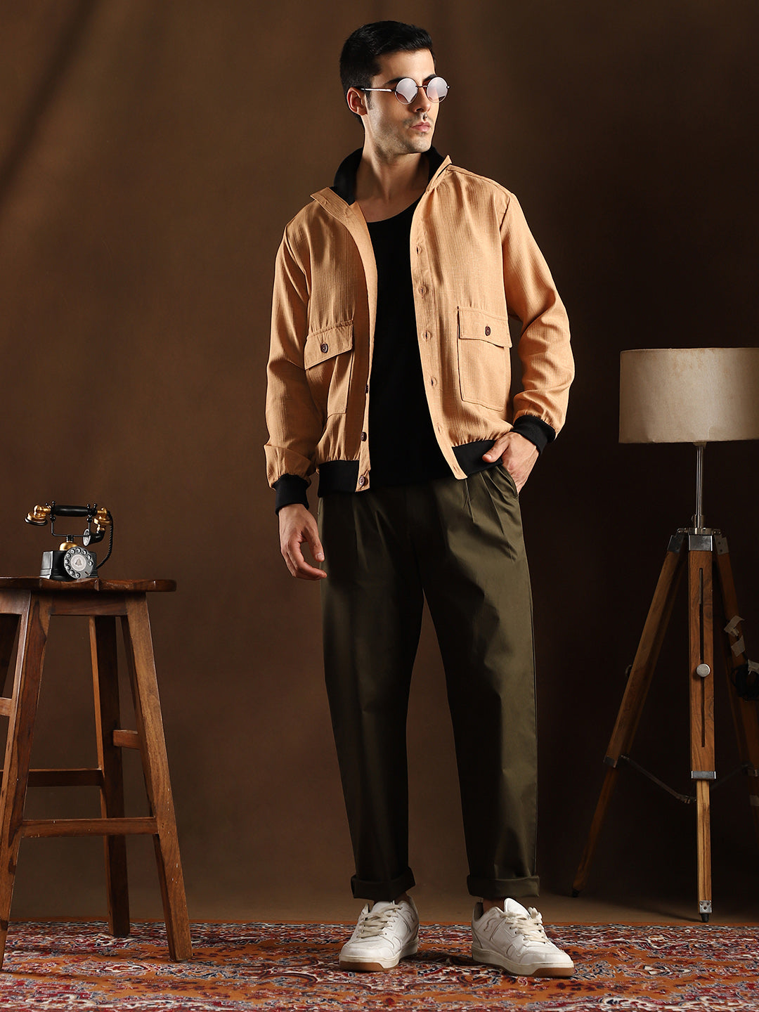 Tactile-Utility Bomber Jacket