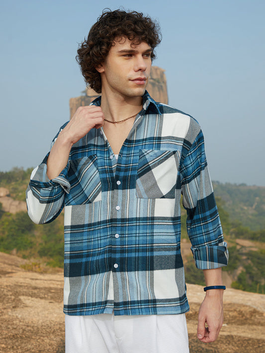 Plaid Utility Oversized Shirt