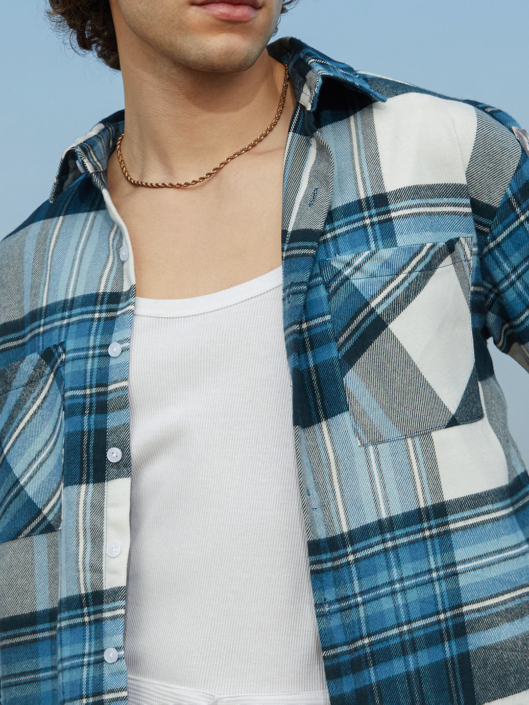 Plaid Utility Oversized Shirt