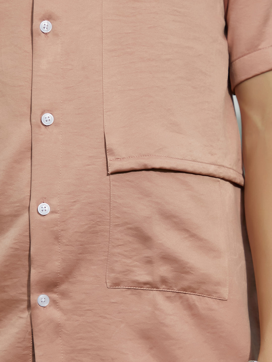 Solid Flap Oversized Shirt