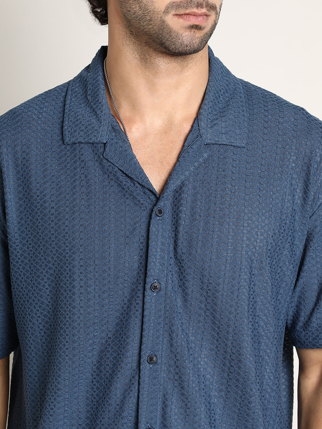 Zigzag-Helix Resort Oversized Shirt