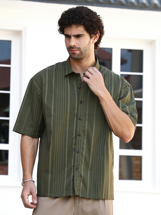 Unbalanced-Ridge Oversized Shirt