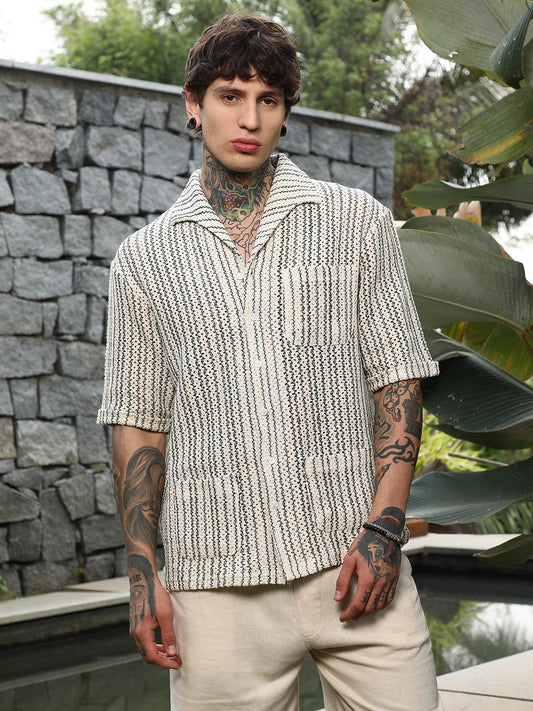 Striped Crochet Shirt