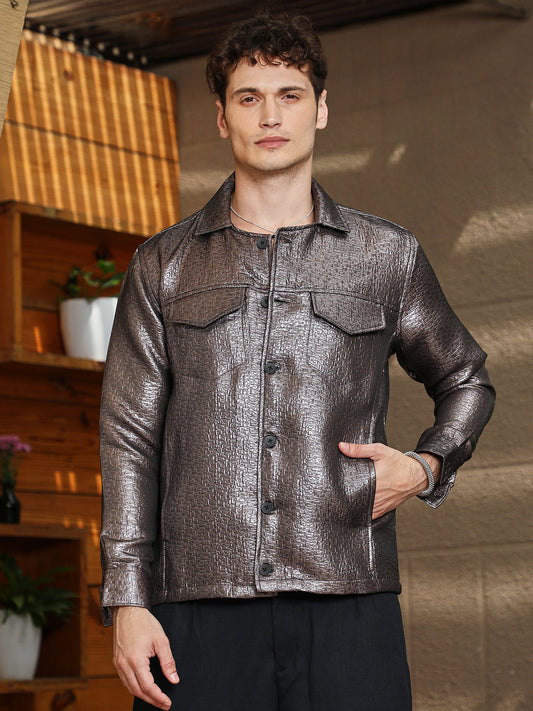 Metallic Utility Shacket