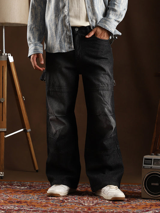 Tinted Panelled Denim Jeans