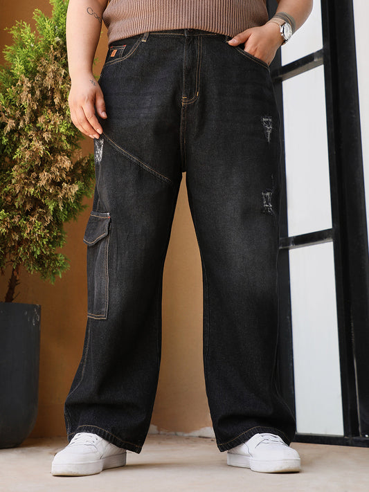 Tinted Relaxed-Utility Denim Jeans