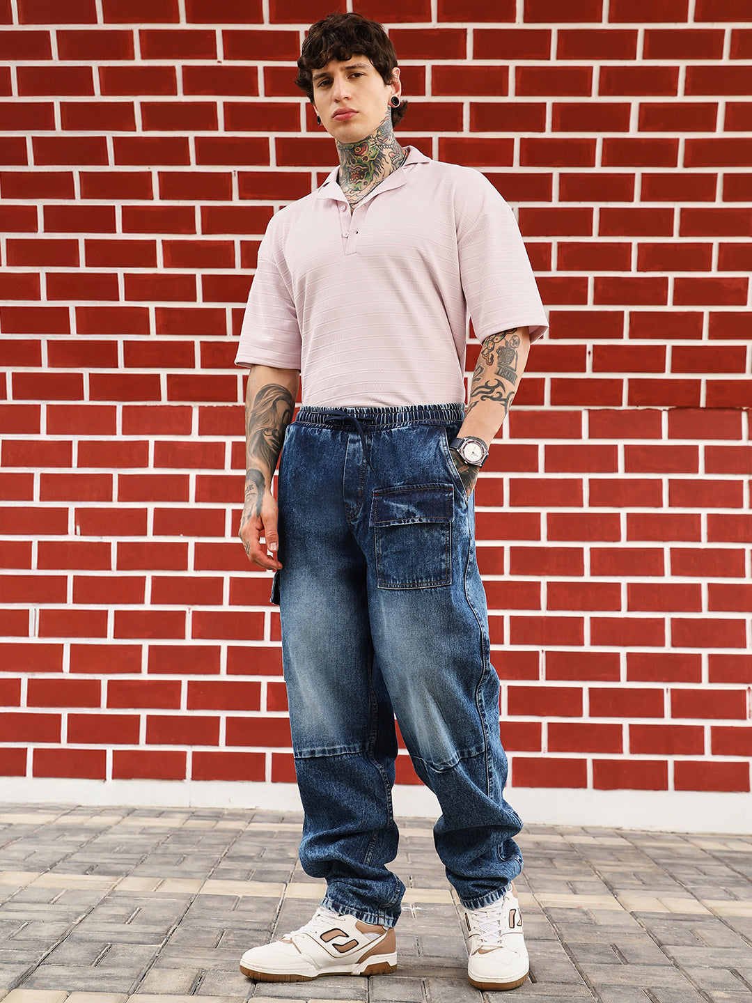 Modular-Utility Panelled Denim Jeans