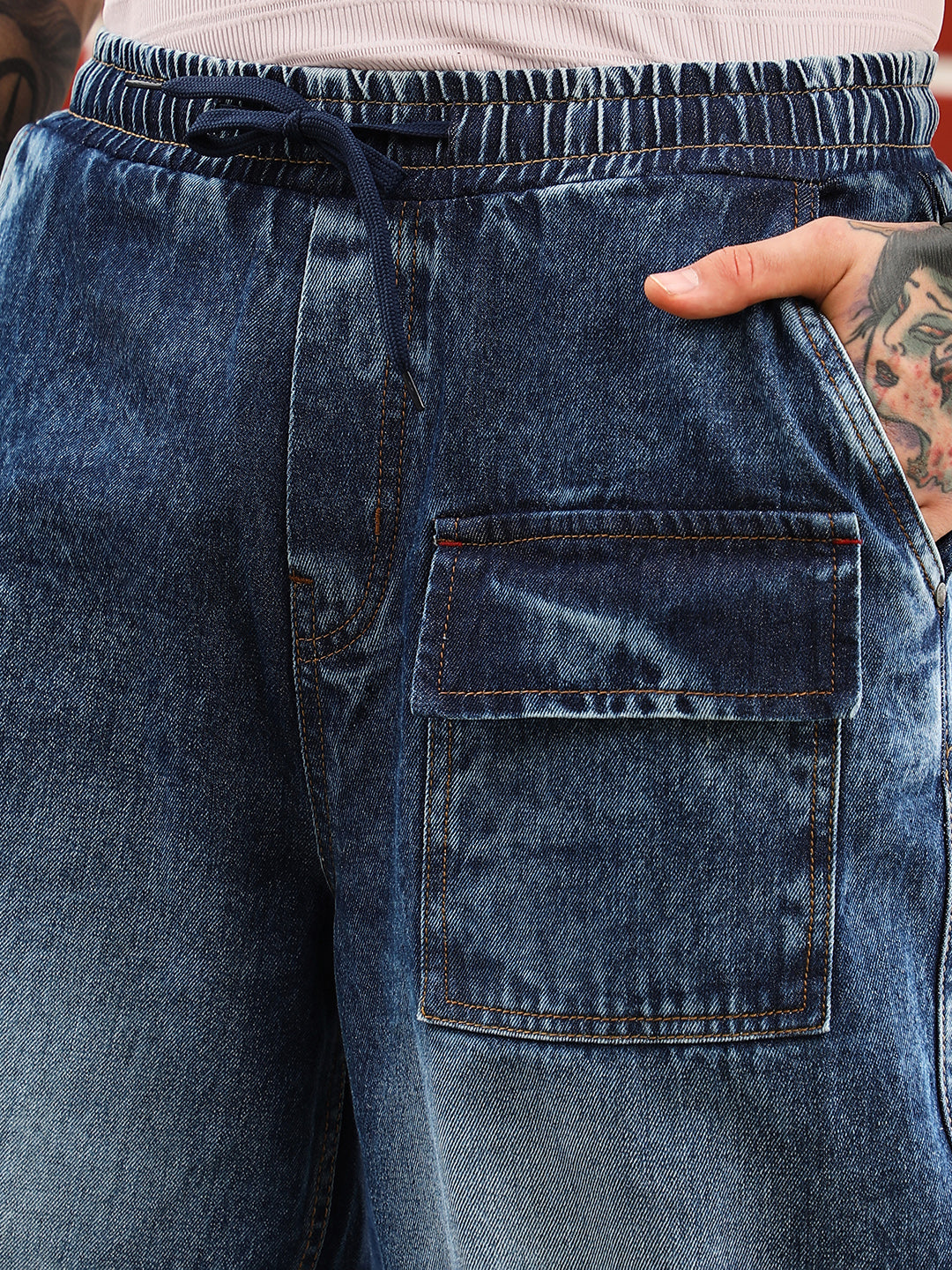Modular-Utility Panelled Denim Jeans