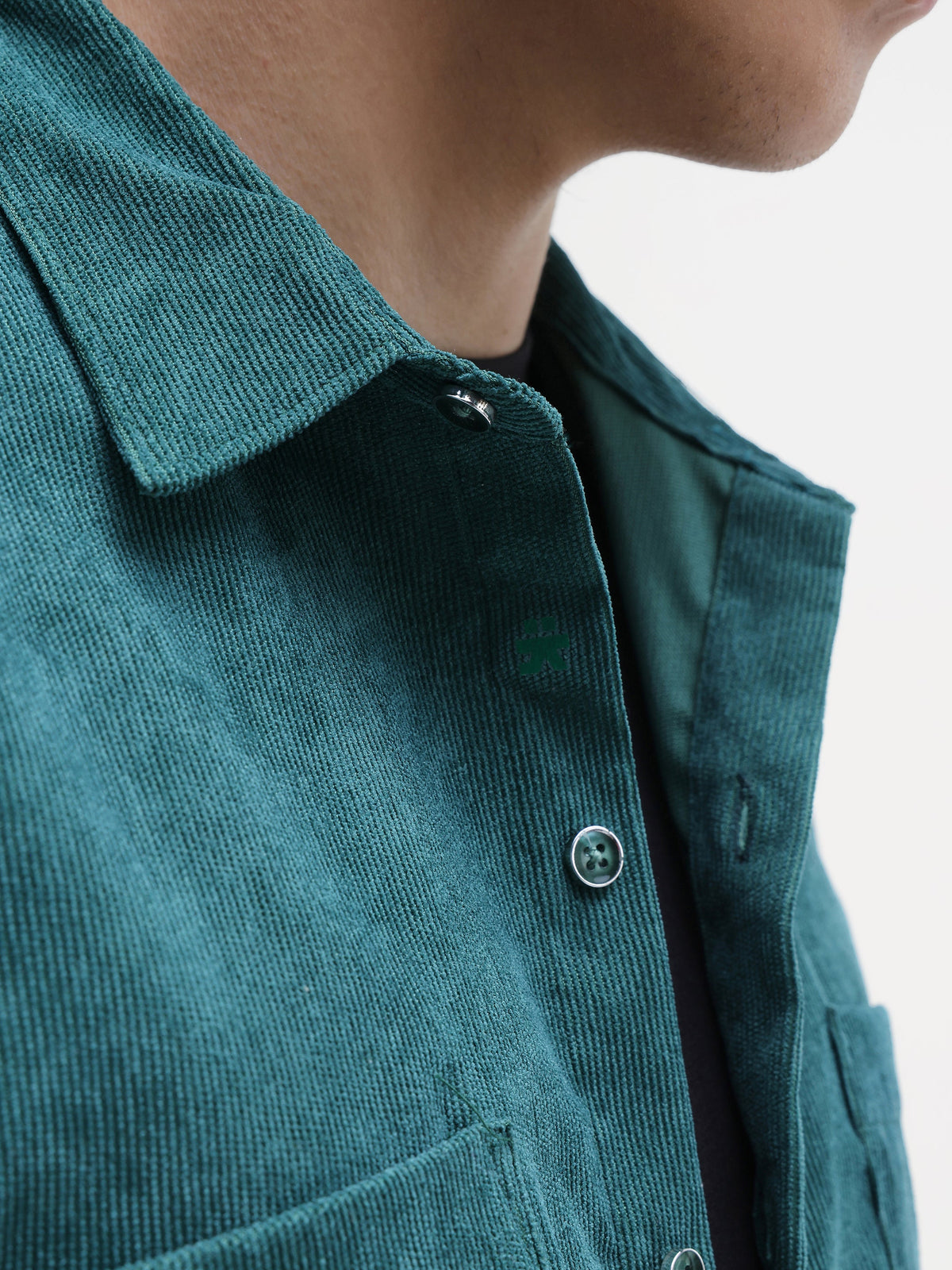 Patch Pocket Corduroy Regular Fit Shirt