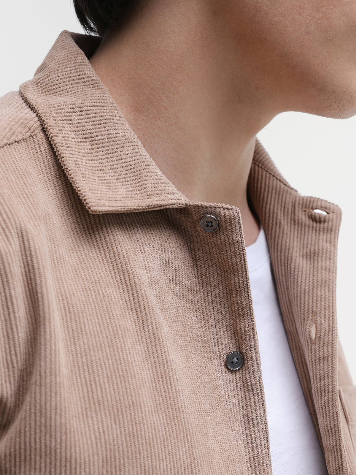 Patch Pocket Corduroy Regular Fit Shirt