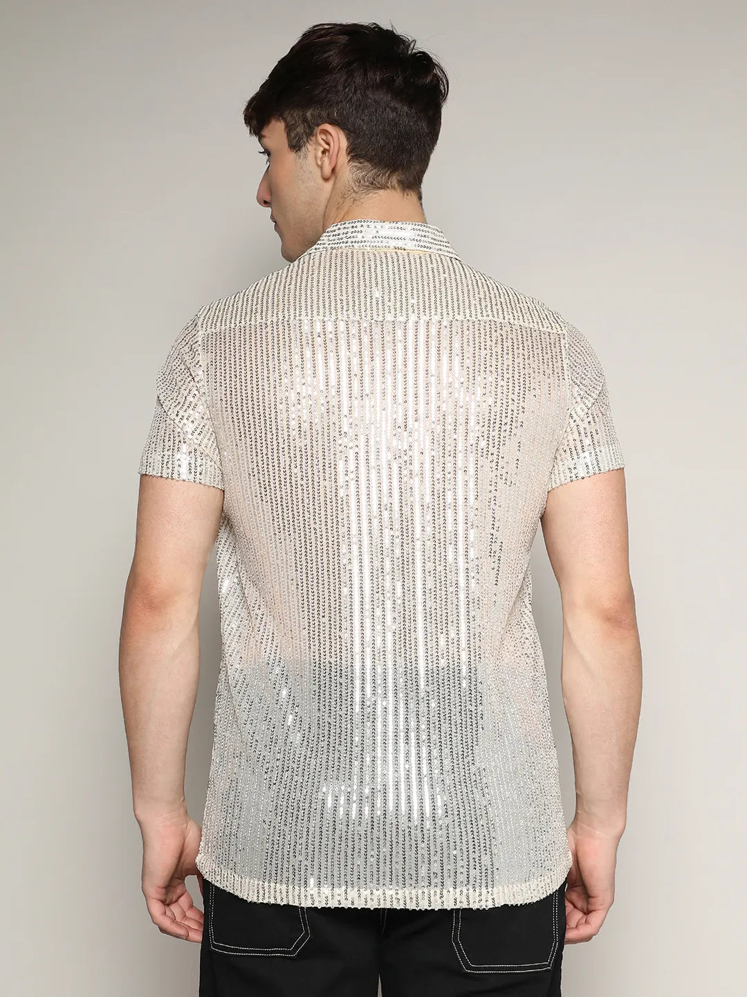 Sheer Sequin Shirt