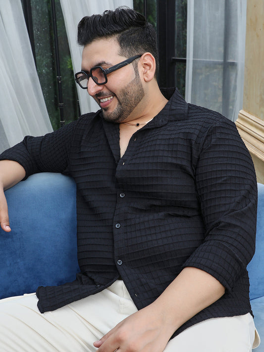 Embossed Graph Check Shirt