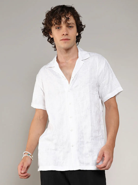 Embroidered Heathered Shirt