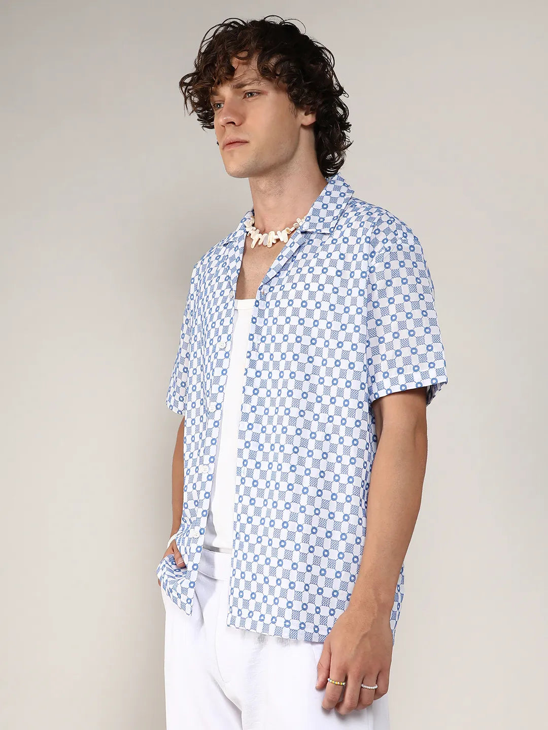 Embroidered Checkered Shirt