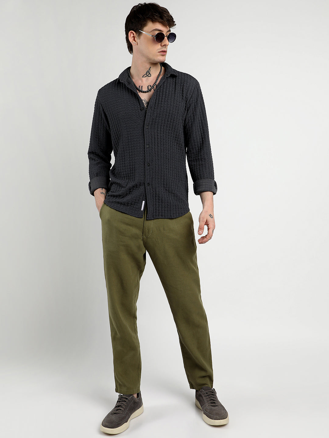 Cube-Textured Shirt
