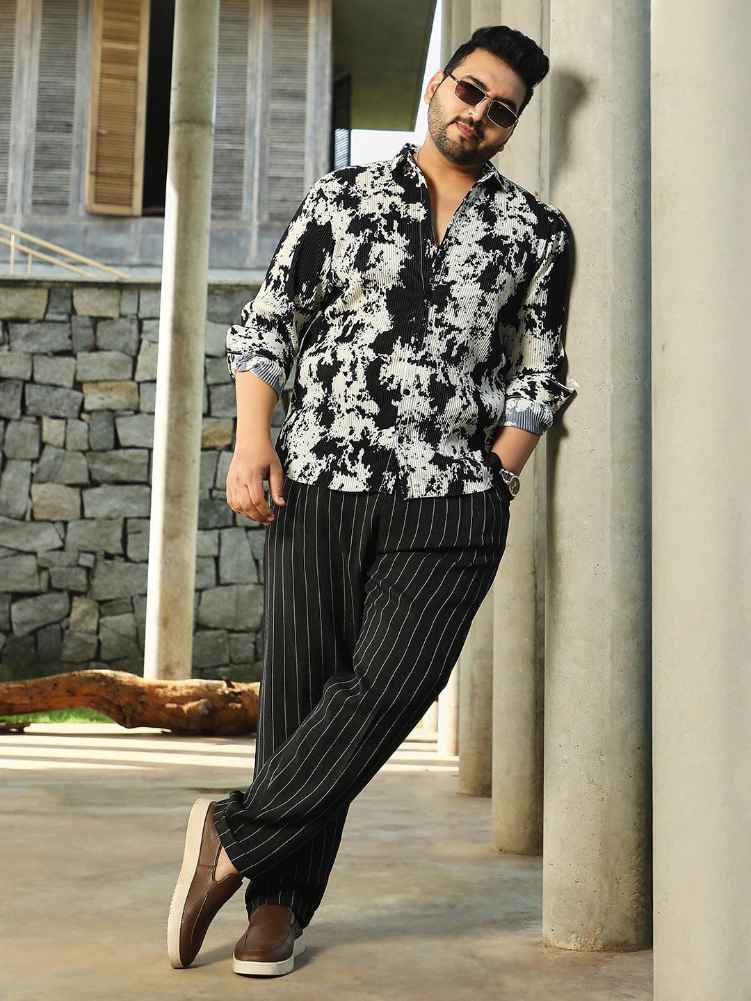Splash-Pleat Shirt