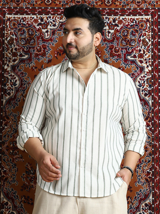 Lined Halo-Striped Shirt