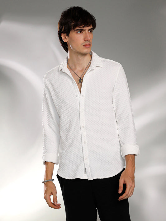 Cubic-Textured Shirt