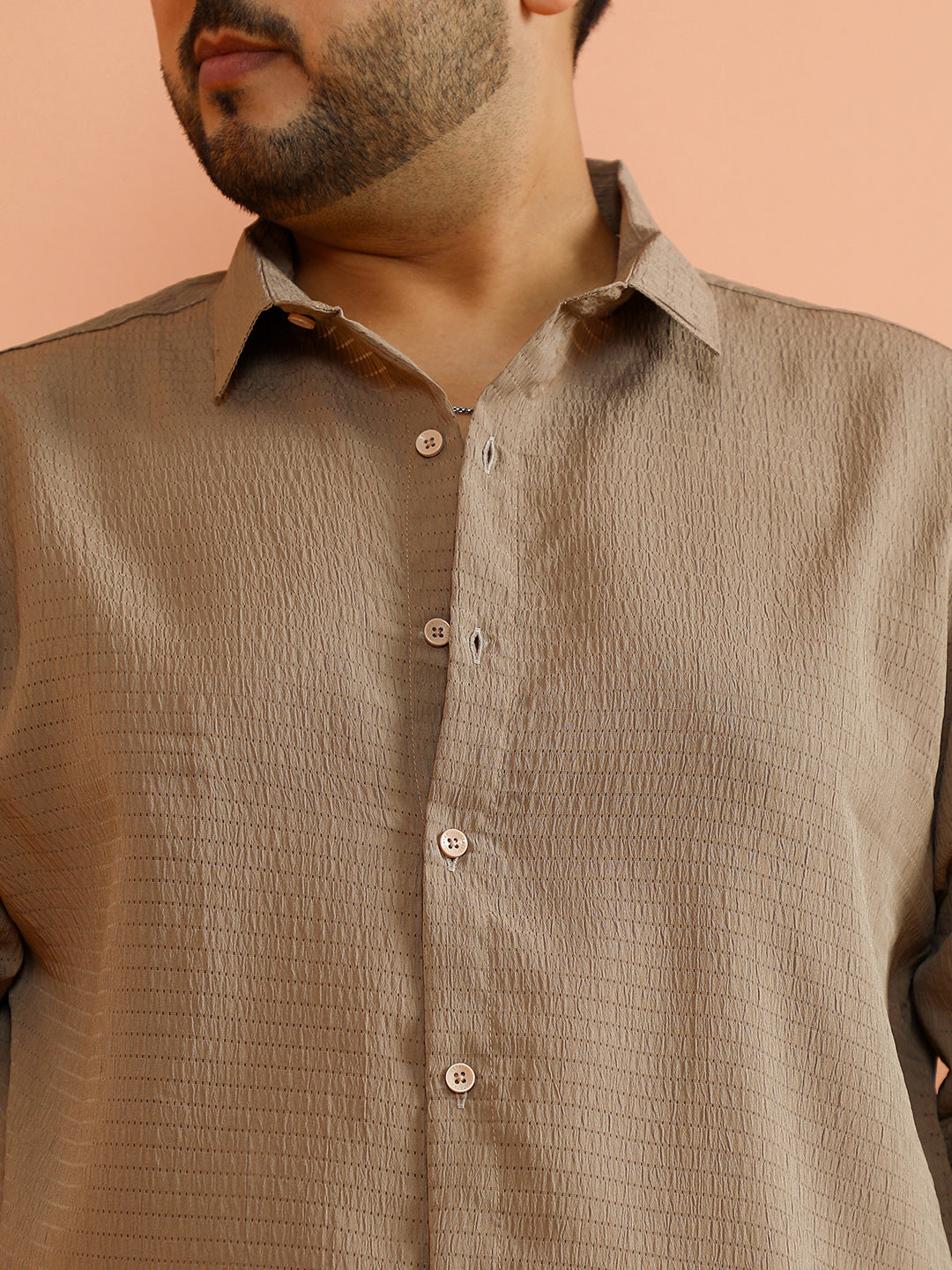 Ruche-Textured Shirt