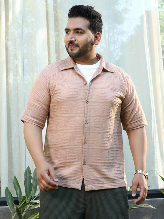 Trough-Knit Polo Shirt