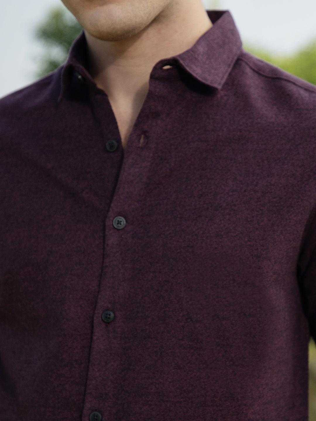 Solid Cotton Shirt