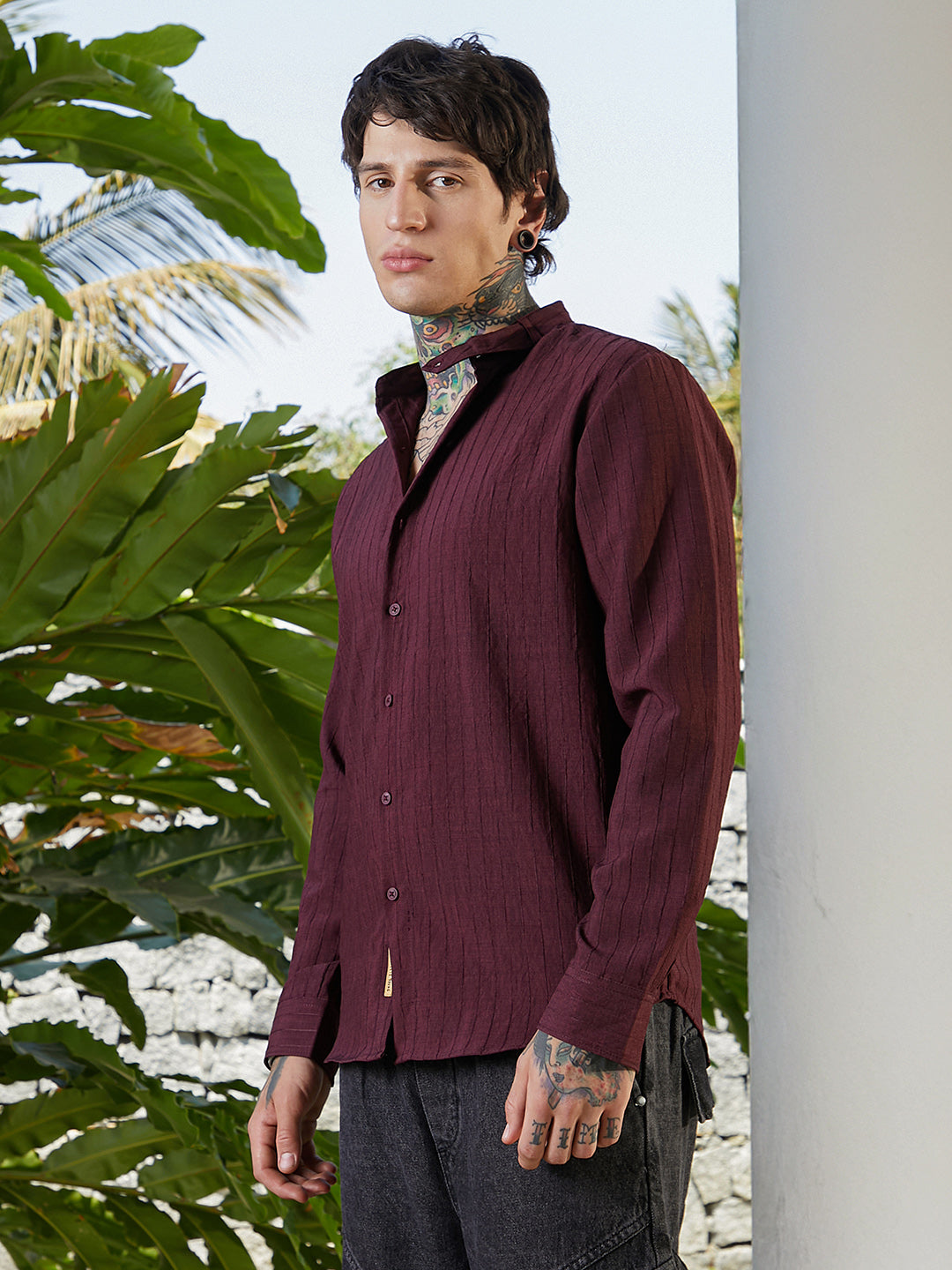 Pinstriped-Tactile Shirt