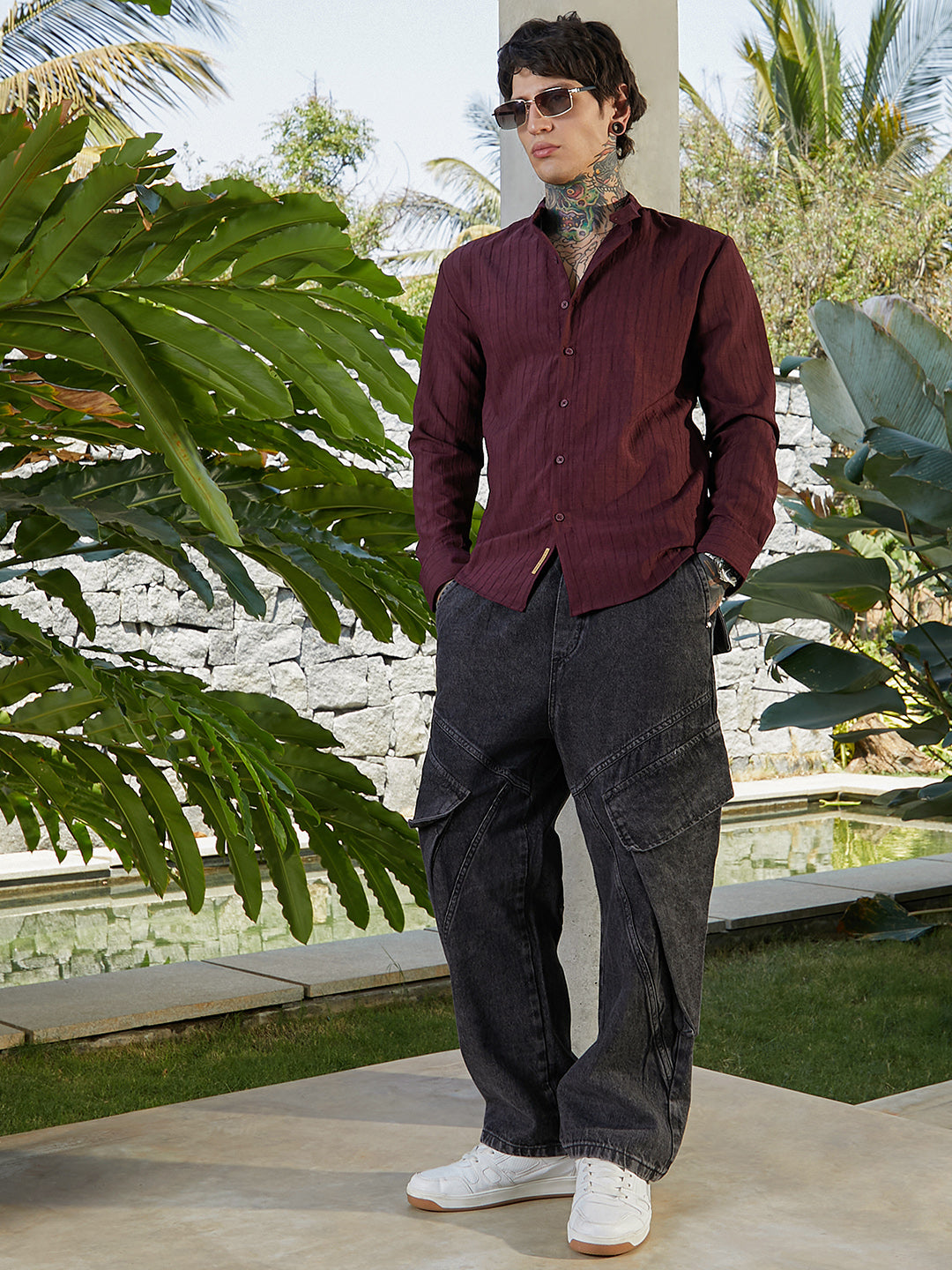 Pinstriped-Tactile Shirt