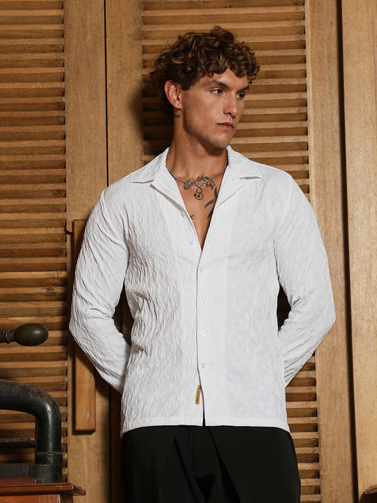 Textured-Cuban Shirt